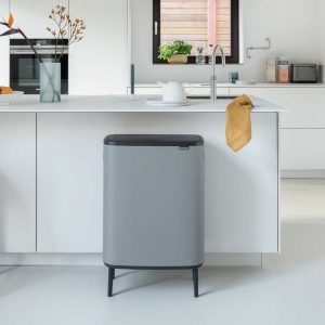 לויזון מרקט,BO פח טאץ 60 ליטר, אפור בטון מינרלי Brabantia,