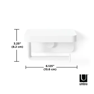 לויזון מרקט,מדף/מתלה לנייר טואלט FLEX ADHESIVE לבן אומברה UMBRA,