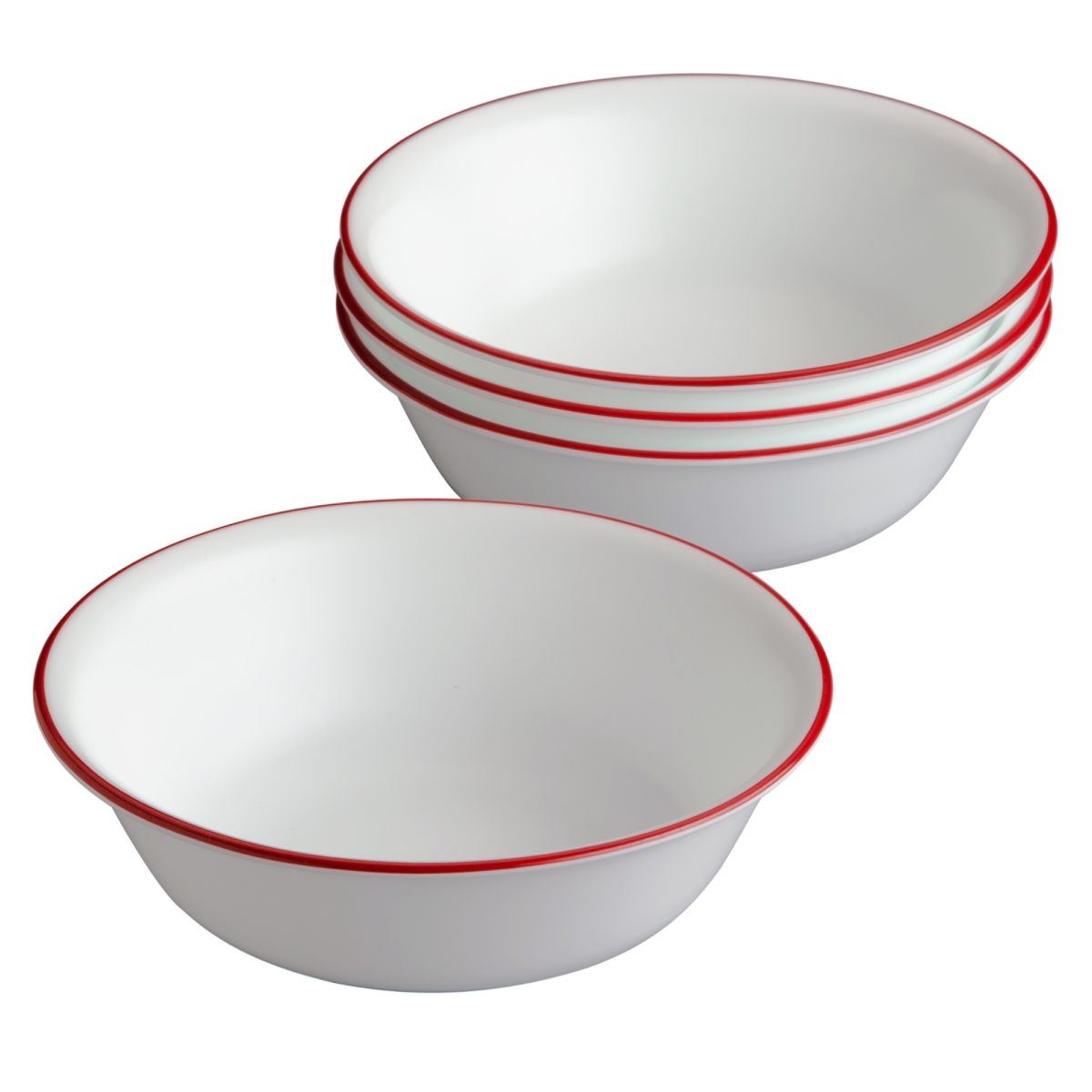 לויזון מרקט,צלחת בול למרק 532 מ"ל, פס אדום,