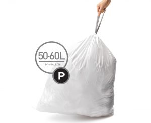 לויזון מרקט,פח פלסטיק דוושה חצי עגול 50 ליטר שחור סימפלהיומן Simplehuman,