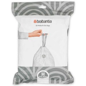 לויזון מרקט,שקיות לפח אשפה 50-60 ליטר 40 יחידות Brabantia קוד H,