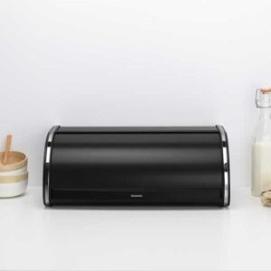 לויזון מרקט,ארגז לחם גדול שחור מט – מכסה מתגלגל Brabantia ברבנטיה,