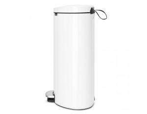 לויזון מרקט,פח פדל 40 ליטר אובלי - גב שטוח, לבן  Brabantia,