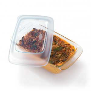 לויזון מרקט,תבנית זכוכית ללחם עם מכסה OXO,