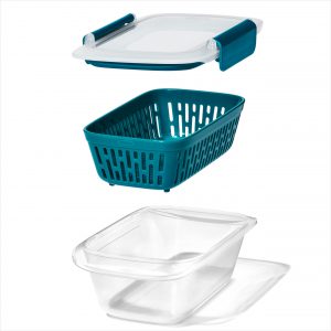 לויזון מרקט,קופסת PREP&GO מלבנית עם מסננת 0.45 ליטר OXO,