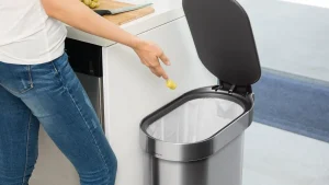 לויזון מרקט,פח דוושה צר, נירוסטה 45 ליטר Simplehuman,