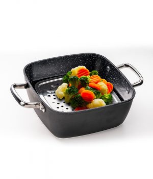 לויזון מרקט,סיר 24 ס"מ - 3 ב-1 בישול\טיגון\אידוי EVERYDAY PLUS פוד אפיל,