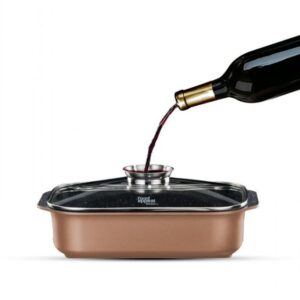 לויזון מרקט,רוסטר עם מכסה ארומטי 34.5X24.5X8 ס"מ 6 ליטר BLACK MARBLE מוקה פוד אפיל FOOD APPEAL,91