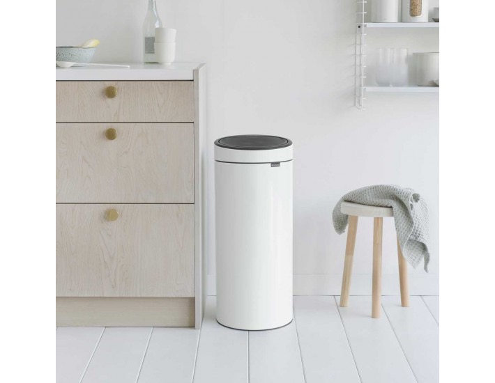 לויזון מרקט,פח טאץ 30 ליטר לבן, Brabantia, לויזון מרקט,פח טאץ 30 ליטר לבן, Brabantia,