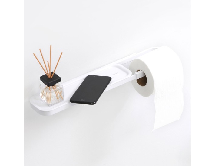 לויזון מרקט,מתקן לנייר טואלט ומדף, לבן מינרלי MIndSet ברבנטיה Brabantia, לויזון מרקט,מתקן לנייר טואלט ומדף, לבן מינרלי MIndSet ברבנטיה Brabantia,