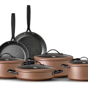 לויזון מרקט,סט סירים 10 חלקים REGAL נחושת ידיות שחור מט פוד אפיל FOOD APPEAL,91