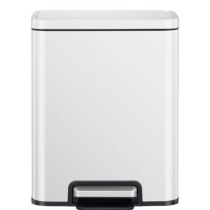 לויזון מרקט,פח אשפה מרובע 20 ליטר MADISON לבן מט מבית EKO עם פח פנימי,