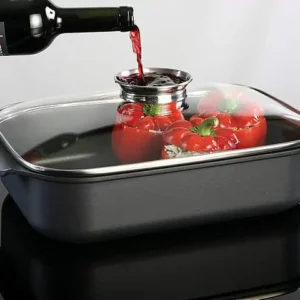 לויזון מרקט,רוסטר שחור מלבני 39.3 ס"מ 6 ליטר Arcosteel סדרת אדוני כולל כפפות,