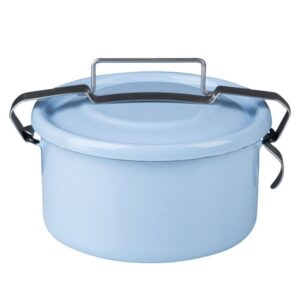 לויזון מרקט,סיר קטן אמייל TO GO עם מכסה הרמטי 1 ליטר תכלת RIESS,