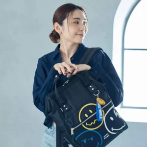 לויזון מרקט,תיק גב KUCHIGANE R SMILEY שחור 006,