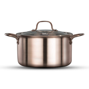 לויזון מרקט,סיר 24 ס"מ 5 ליטר בגימור רוז גולד CROWN פוד אפיל FOOD APPEAL,