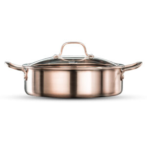 לויזון מרקט,סוטז' נירוסטה בגימור רוז גולד 28 ס"מ CROWN פוד אפיל FOOD APPEAL,