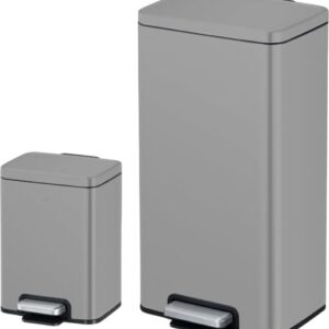 לויזון מרקט,סט 2 פחי אשפה בנפח 30 ליטר ו-6 ליטר Eko Madison אפור מט,