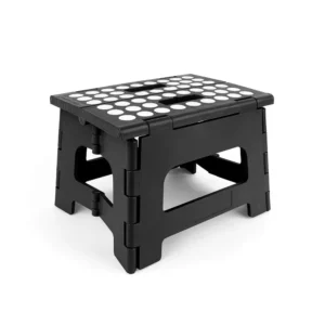 לויזון מרקט,שרפרף נמוך מתקפל שחור Kikkerland,